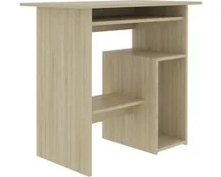 vidaXL - Bureau - 80x45x74 - cm - bewerkt - hout - sonoma - eikenkleurig