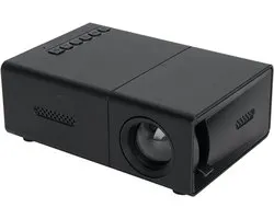 SnelShoppen - Mini Projector 1080p HD Home Theater Videoprojector, 100Ansi 6000Lm LED Beamer met Trapeziumcorrectie, Compatibel met IOS Android Telefo