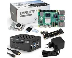 SnelShoppen - Raspberry Pi 5 NVMe Kit 8GB RAM - 64GB SSD - Actieve Koeling - Metalen Behuizing - 4K Micro HDMI - Perfect voor Smart Home en Home Assis