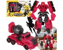 speelgoed transformable ROBOT, voiture robot rose 2 en 1, speelgoed pour enfants de 3 ans et plus MEGA CREATIVE