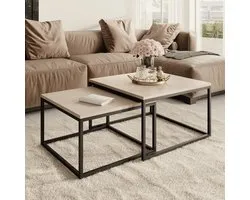 Meubella - Salontafel Styler - Beige - set van 2