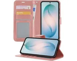 Étui - Convient pour Samsung Galaxy S26 - Luxe Bookcase - Walletcase Hoes - Portemonnee - Cover - Coque de téléphone - Or rosé