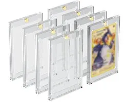 8 stuks magnetische kaarthouder 35PT magnetische kaarthouder uv-kaarten, hoezen verzamelkaarten trading cards sleeves saver folie speelkaarten toploader magneethouder hardcase voor