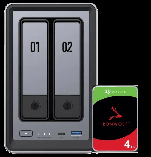 Ugreen NASync DXP2800 NAS met Seagate Ironwolf 4TB