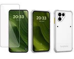 Étui et protection d'écran ChiGuard pour Fairphone 6 - Protection d'écran en Glas trempé + Coque antichoc - Transparent