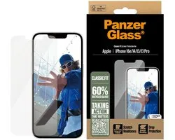 PanzerGlass Screenprotector geschikt voor Apple iPhone 16e Glazen | PanzerGlass Classic Fit Screenprotector - Case Friendly