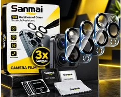 Camera lens voor iPhone 15PRO Lens Screen protector - 9H Tempered Glass camera screenprotector beschermglas 3X stuks