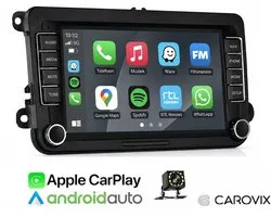 Carovix® Autoradio met bluetooth - Apple Carplay - Android Auto - Geschikt voor Volkswagen - Android 15 - 2+64 GB - Navigatiesysteem - Wifi - 7 inch HD touchscreen - Achteruitrijcamera