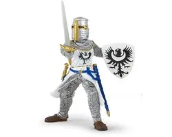 Papo Speelfiguur - Mens - Ridder - Witte ridder met zwaard