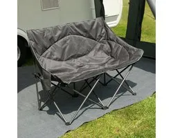 your GEAR Campingsofa Modena - XXL campingstoel voor 2 personen, max 320 kg, extra lange en gevoerde vouwbank