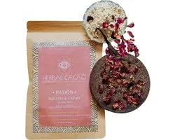Cacao aux herbes - MUCUNA, 100% Pure, CACAO Raw de qualité cérémonielle, rose et vanille - "Pasion" - chocolat à boire médicinal, directement des tribus indigènes Maya