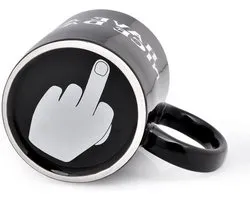Distinctive Style 350ml Ceramic Mug - Have A Nice Day Middle Finger Tea Mug for Birthday Gift