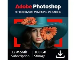 Adobe Photoshop - 12 maanden/1 apparaat - Meertalig - PC/Mac Download