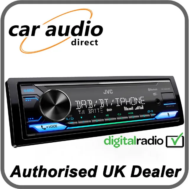 JVC KD-X482DBT Mechless Digital Media Receiver with Bluetooth Front USB/AUX DSP