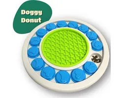 Mister Mill Puzzel Hond - Intelligentiespeelgoed Hond / Kat - Interactieve Hondenpuzzel - Denkspel Hond - Level 1 - Donut - Interactieve Hond - Interactief Kattenspeelgoed - 30 x 30 CM