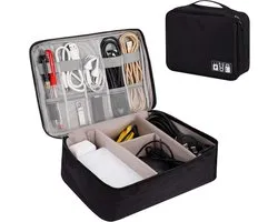 Grote Waterdichte Organizer voor Elektronica Accessoires – Ideaal voor Kabels, SD-kaarten, Harde Schijven, Powerbanks en USB-sticks