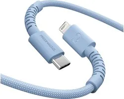 Fresh 'n Rebel FlexWave Oplaadkabel voor iPhone - USB-C – Extra lang (2m) - Siliconen gevlochten kabel - USB-C naar Apple Lightning - Vivid Blue
