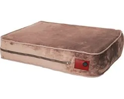 Nikki Amsterdam | The.Pets Pillow S | Honden | Katten | Orthopedisch | Infrarood | Warmtekussen | Draadloos | Taupe | Bruin | Beige | 70 x 50 x 15cm | incl 16.000 mAh Powerbank | Gebruiksduur: tot 10 uur | Nu met 25% Dierendag Korting!
