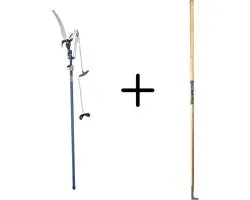 Synx Tools Voegenmes RVS + Spear & Jackson Telescopische Boomzaag - 10 JAAR Garantie - Totale lengte 234cm - onkruidmes - voegenkrabber met steel 150cm