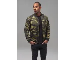 Urban Classics Light Camo Bomber Jacket Bomberjack woodland L - Polyester - Basics