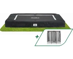 Salta Premium Ground - Inground trampoline met veiligheidsnet - 214 x 153 cm - Zwart