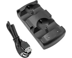 Dubbele Controller Oplader - Laadstation PS3 Move - Controllers Opladen - Laadt Twee Tegelijk