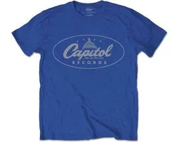 Capitol Records - Logo Heren T-shirt - S - Blauw