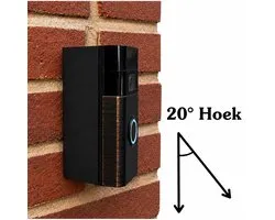Hoekbeugel 20 Graden Geschikt voor Ring Video Deurbel Gen 2 - Verstelbare Hoek Mount voor Ring Doorbell Gen 2 – Schuin Montage Beugel – Verbeterde Kijkhoek – Weerbestendig & Stevig – Eenvoudige Installatie – Zwart