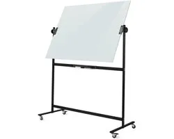 Vivol Design glass whiteboard on wheels, double-sided and writable, magnetic and roll-up, 90 x 120 cm - ShopVlot