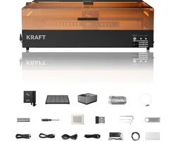 AtomStack Kraft 40 W diode lasersnijder laser autofocus laser graveermachine – camera – basisset – 600 mm/s – gesloten werkgebied – 50 x 32 cm – lasersnijmachine voor metaal, hout, leer - laser cutter and engraver