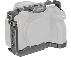 Quick Release Cage voor Sony A7R V/A7 IV/A7S III/A7R IV/A1 met Patented HawkLock, Cold Shoe en NATO Rail, Ideaal voor Fotografie en Videografie, Duurzaam en Antikras Ontwerp