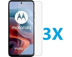 Screenprotector Glas - Tempered Glass Screen Protector Geschikt voor: Motorola Moto G34 / G34 5G - 3x