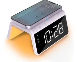 Caliber digitale wekker draadloos paars