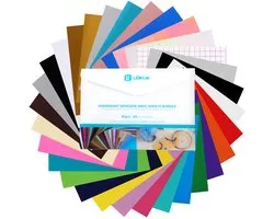 Vinyl Folie Set - Loklik A4 29-pack (Cricut, Silhouette & LOKLiK Compatible, Stickers & DIY)