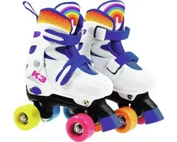Studio 100 Patins à roulettes K3 - Réglable en 4 tailles avec stoppeur - Taille 26/29
