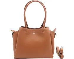 Flora & Co - schoudertas - handtas - 3 vakken - camel