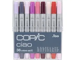 COPIC markers ciao set, alcohol basis, 36 stuks gekleurd