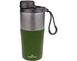 Rubytec Shira Bigshot - 350 ml - Thermosbeker - Koffiebeker To Go - Vacuüm Drinkfles - Thermosfles - Waterfles - RVS Drinkfles - Urenlang Koud of Warm Drinken - Lekvrij - BPA-vrij - Olive