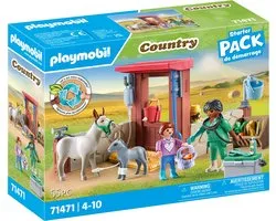 PLAYMOBIL Starter Pack Boerderij dierenarts met de ezels - 71471