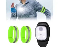Running Lights 4 Lichtstanden Waterdicht Outdoor Night Clip-on Lights met Reflectorbanden - USB Oplaadbare LED Licht voor Runners Camping Wandelen