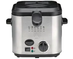 Silvercrest - RVS mini-frituurpan - 1L - traploos instelbaar Max 190 °C - 1 persoons - handig ook voor bijv. camping - 900W - Slechts enkele aantallen voor september introductie aanbieding!!!