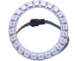 8/16/24/35/45/60/241 Leds Pixel Ring Adressable LED Modules WS2812 IC RGB Full Color Round LED Circle DC5V (24Leds, Wit)