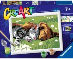Ravensburger CreArt Sleeping Cats and Dogs - Schilderen op nummer voor kinderen