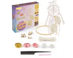 Macramé - Maak je eigen Dromenvanger - Macramé pakket DIY Knutselset voor Kinderen - Inclusief Stap-voor-Stap Instructies - Creatief Knutselpakket vanaf 8 jaar - Joya Creative