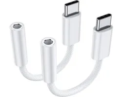 2 Pcs USB Type C to 3.5mm Headphone Jack Aux USB Audio Dongle Adapter USB C to Jack Headphone Adapter Aux USBC to - ShopVlot