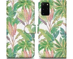 Cadorabo Hoesje geschikt voor Samsung Galaxy S20 PLUS - Design Groen Regenwoud No. 8 - Beschermhoes Case Cover met magnetische sluiting, standaardfunctie en kaartvakje