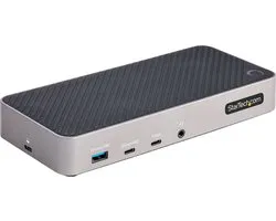 StarTech.com Station d'Accueil Triple Moniteur USB-C - Dock Triple HDMI/DP 4k USB C - Hub USB 5x - GbE - 100W PD - Docking Station Universelle Multi-Écrans - Compatible Thunderbolt 3/4 (116E-USBC-DOCK)