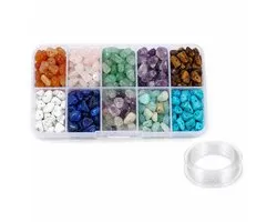 Behave -vous ensemble de Perles de pierres précieuses - Perles de Natuursteen - Set de Perles - Fil de perles - 10 variantes