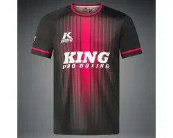 King Pro Boxing BLOODLINE Performance Training T‑Shirt voor Kickboksen & Muay Thai – Black/Red - S