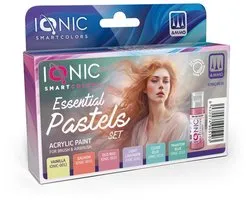 AMMO by Mig Jimenez Hobbyverf Acrylverf - MIG IO0510 Ionic Smart Colors - Essentiële Pastel Kleurenset - Acryl Set 6x20ml Verf set - 6x 20 ml
